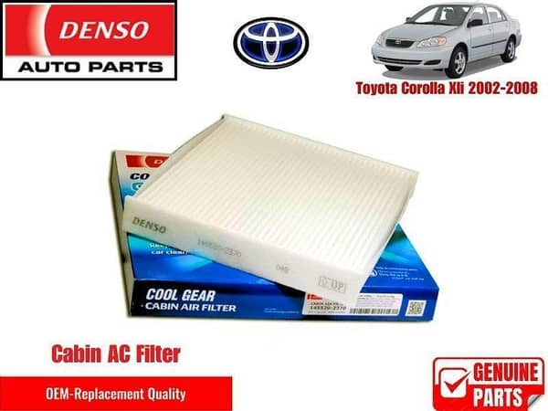 Toyota Corolla Xli 2002-2008 Denso Genuine Cabin Filter - Toyota OEM Quality