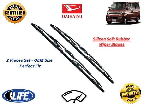 Daihatsu Atrai Wagon 2004-2021 Silicone Soft Rubber Wiper Blades - 2 Pieces Set