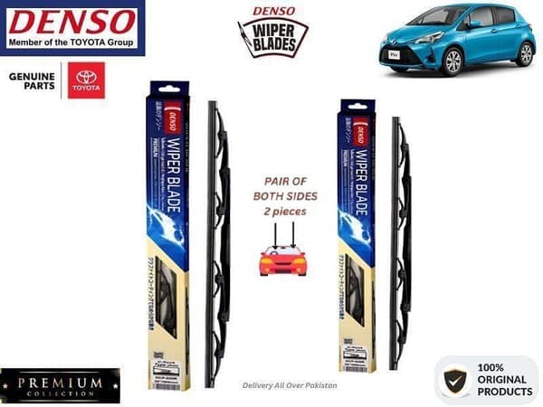 Toyota Vitz Hybrid 2017-2024 Denso Wiper Blade - 2 Pcs Set - Denso Premium