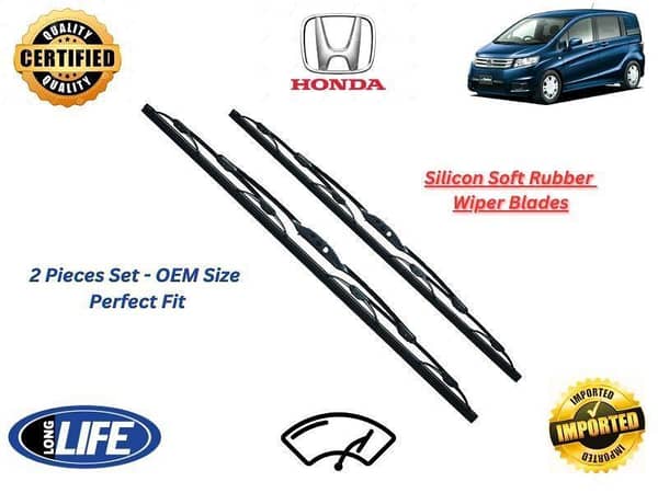Honda Freed Spike Silicone Soft Rubber Wiper Blades - 2 Pieces Set