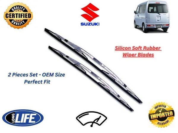 Suzuki Every 1999-2024 Silicone Soft Rubber Wiper Blades - 2 Pieces Set