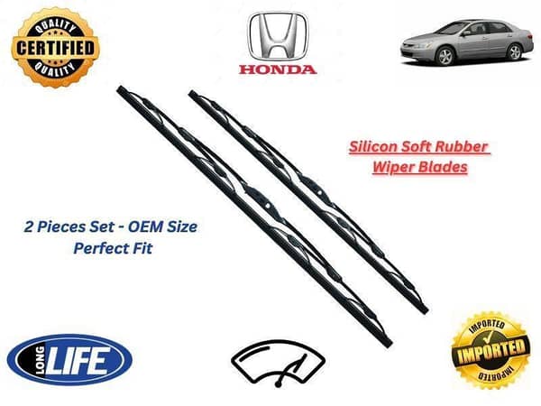 Honda Accord CL8 Silicone Soft Rubber Wiper Blades - 2 Pieces Set