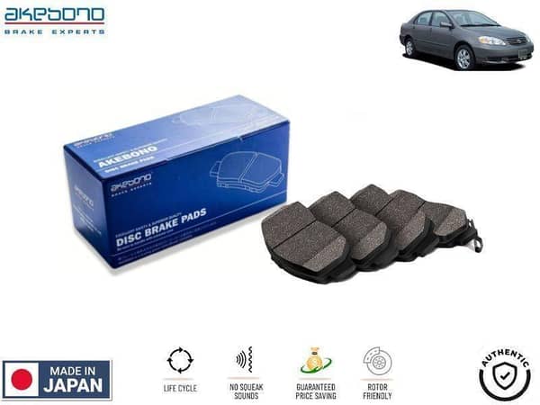 Toyota Corolla Gli 2002-2008 Front Brake Pads Akebono - Made in Japan