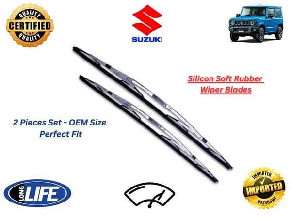 Suzuki Jimny 2019-2024 Silicone Soft Rubber Wiper Blades - 2 Pieces Set