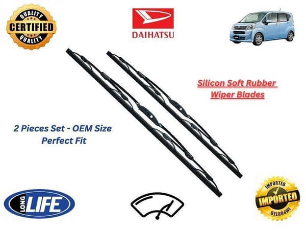 Daihatsu Move 2014-2024 Silicone Soft Rubber Wiper Blades - 2 Pieces Set
