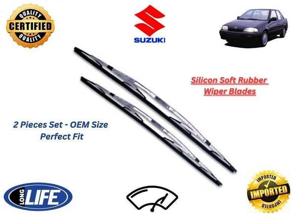 Suzuki Margalla Silicone Soft Rubber Wiper Blades - 2 Pieces Set