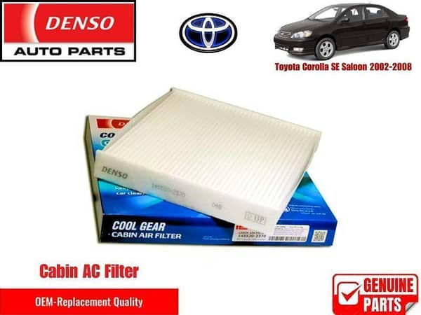 Toyota Corolla SE Saloon 2002-2008 Denso Genuine Cabin Filter - Toyota OEM Quality