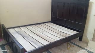 wooden bed