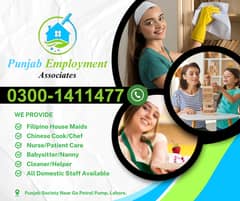 Maids / House Maids / cook / Nanny , chef / Baby Sitter Maid Available