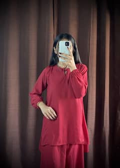 Pretty Red Co-ord Set 