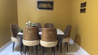 Turkish Dinning Table  6Seater And Round Marble Table