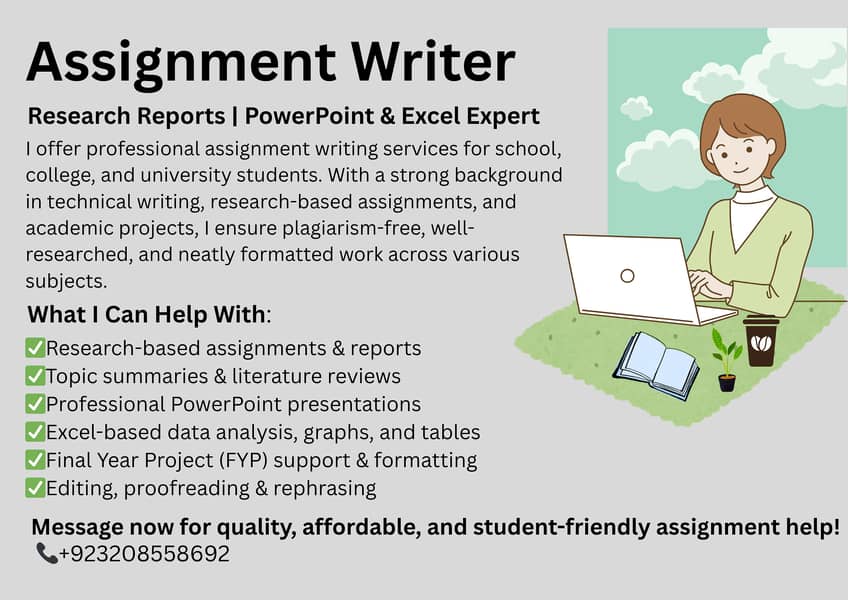 Assignment Writer | Research Reports | PowerPoint & Excel Expert 0