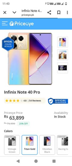 Infinix note 40 pro all okay