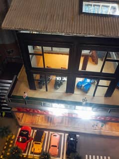 car showroom diorama model