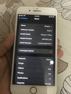 Iphone 7 plus 128 GB PTA APPROVED BATTERY CHANGE