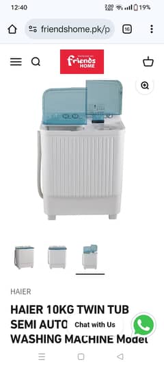 Urgent sale of Haier 10 kg Twin Tub semi Automatic washing machine