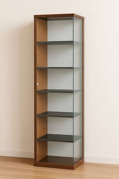 Glass Display Rack | Corner Shelf with Doo