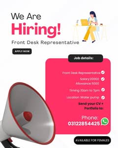 front desk representative, calling agent, receptionist