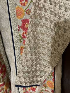 Embroidery coat with embroidery garara and dupatta