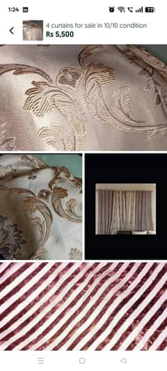 4 curtains for sale