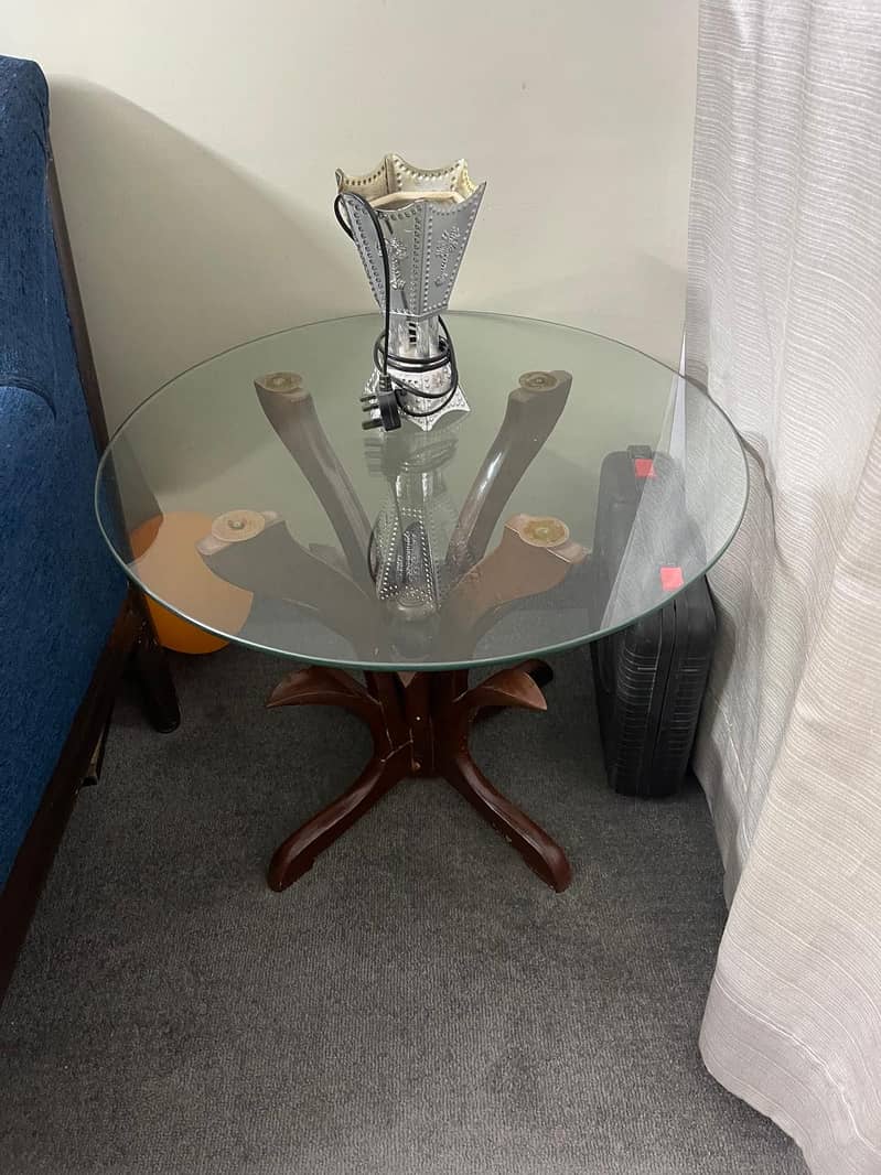 Set of three tables  1 large coffee table  2 sides tables 2