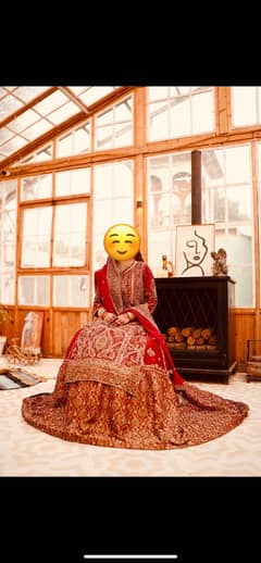 Red Farshi Lehnga Barat