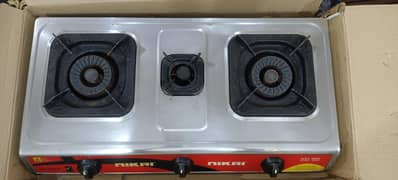 Preethi Stainless Steel 3 Burners Gas Stove with built-in Lighter
