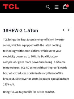 TCL 18HEW-2 1.5Ton Inverter AC