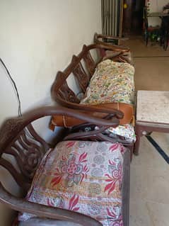 wooden sofa set 5 seater