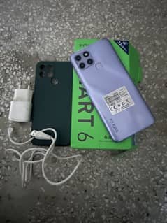 Infnix samrt 6 with box and charger 03264204121 whatsapp