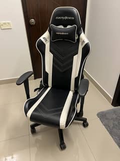 DXRacer Prince Black and White Gaming Chair