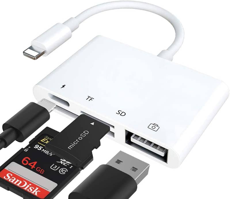 3 in 1 Network Adapter Compatible with Mobile iPhone iPad 5