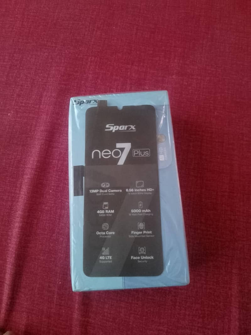 Sparx Neo 7 plus with box and charger. 10 by 10 condition .  7