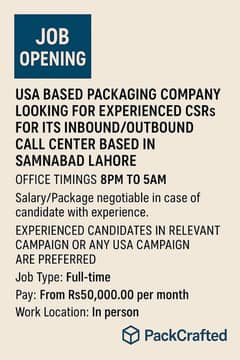 CSR USA Based Packaging Campaign