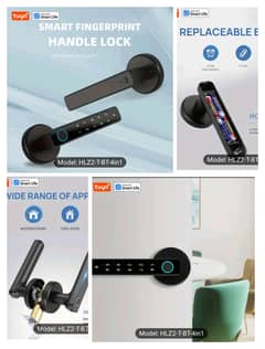 smart digital fingerprint card handle electric door lock