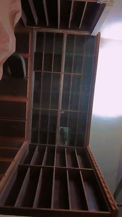 Shelves and rack with cabinet