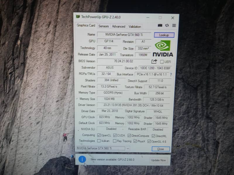 Nvidia gtx 560ti, 1GB, DDR5 graphics card, Good Condition, rtx, Asus 4