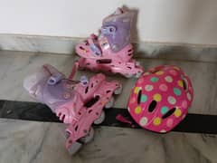 skating shoes with helmet