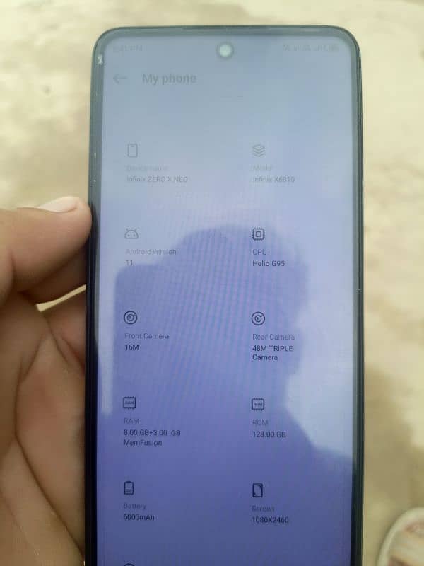 infinix zero x neo 8+3 128 Hello G95 prosesr 1