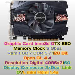 GTX 650 Inno3d Graphics card