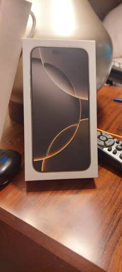 Box packed iphone 16 pro max  buy from Apple store USA.