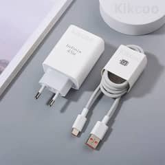 Infinix orignal 45 watt charger And cable