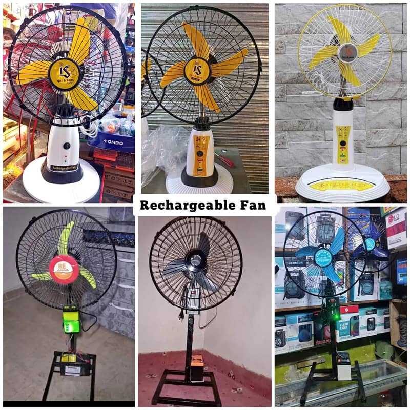 12 Volt DC Fan Charging Table Stand Fan Rechargeable Fan Emergency Fan 1