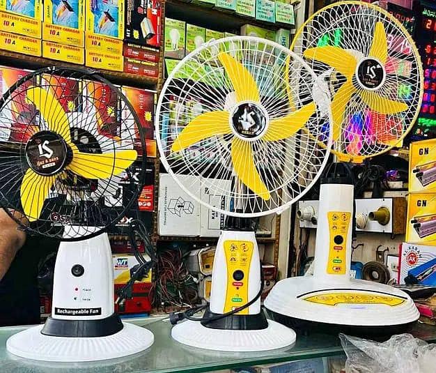 12 Volt DC Fan Charging Table Stand Fan Rechargeable Fan Emergency Fan 3
