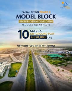 Faisal Town Phase 2 Main Double Road R Blok Plot 50*90 For Sale