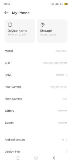 Infinix GT 20 PRO full zero lush 10/10 condition 12+256 120fps pubg