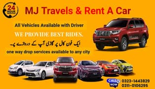Rent A Car With Driver, Car Rental Services Door to door, One Way Drop