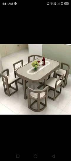 6 chairs dining table