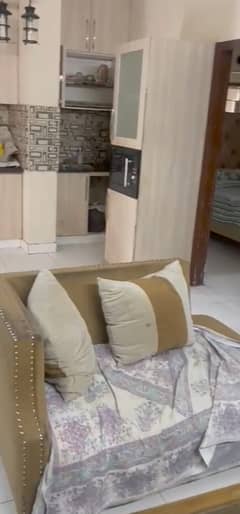 Furnished 2 Bedrooms Drawing Dinning Flat Available for Rent Block 4 Clifton