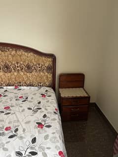 Cushion back bed spring mattress and base